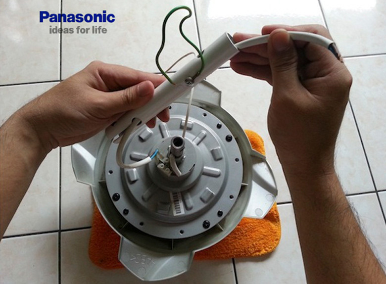 Cách lắp quạt trần bước 1