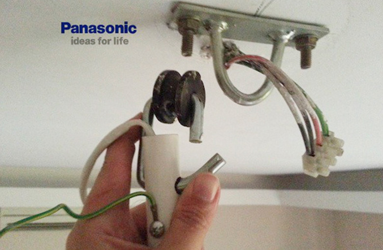 Cách lắp quạt trần bước 2