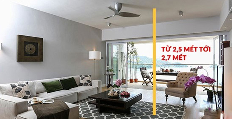 Cách lắp quạt trần: Khoảng cách an toàn