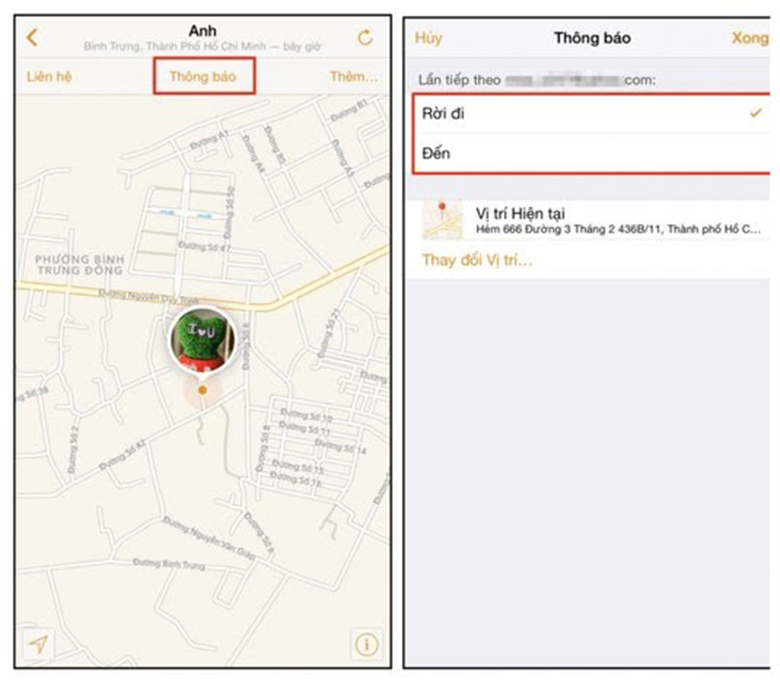 Mở ứng dụng Find My Friend trên điện thoại iPhone để cài đặt định vị cho 2 điện thoại