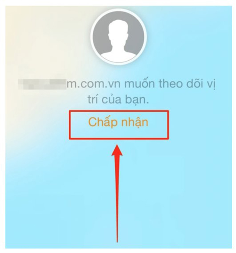 Chọn ứng dụng Find my Friends Định vị iPhone bằng số điện thoại ấn chấp nhận