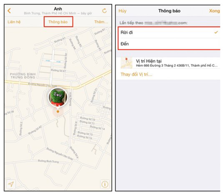 Chọn ứng dụng Find my Friends cách cài định vị trên điện thoại iPhone nhấp vào biểu tượng để bạn biết được vị trí của bạn