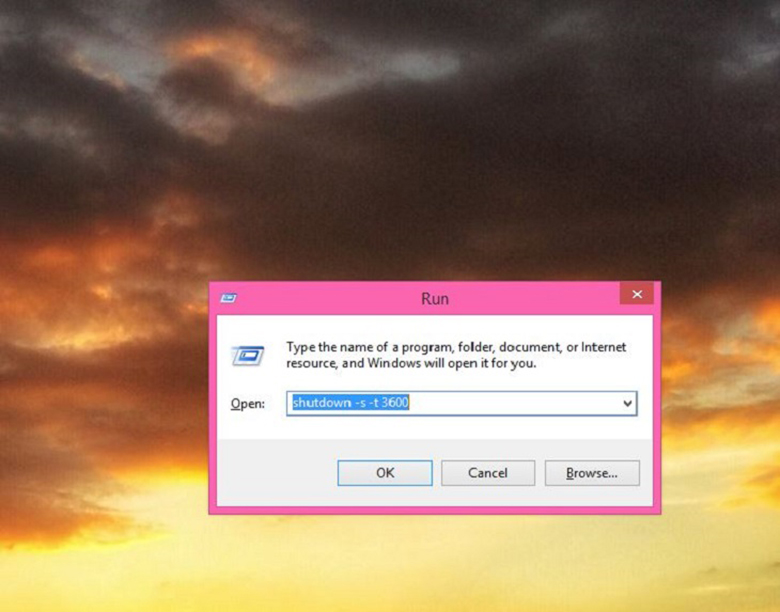 Hẹn giờ tắt máy tính Win 7 dùng hộp thoại Run
