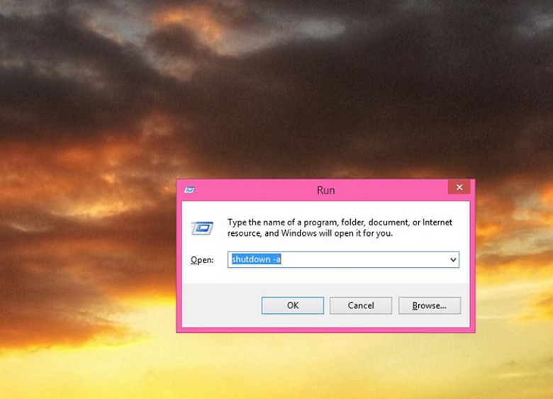 Hẹn giờ tắt máy tính Win 7 dùng hộp thoại Run và hủy lệnh tắt máy tính, laptop dùng lệnh "shutdown -a"