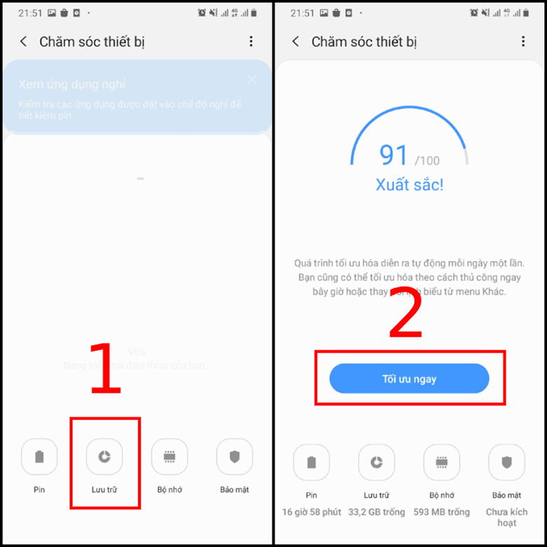 Điện thoại Samsung tự khởi đông lại liên tục nên xóa dữ liệu không cần