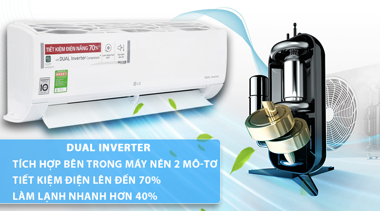 Điều hòa LG 1 chiều Inverter 9200 BTU V10ENV/W