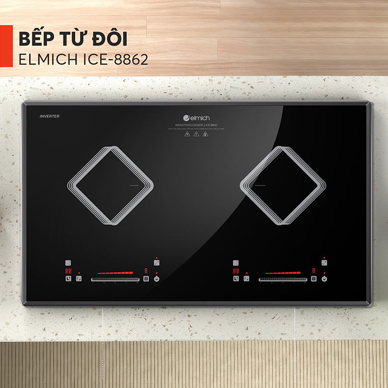 Bếp từ đôi Elmich ICE-8862