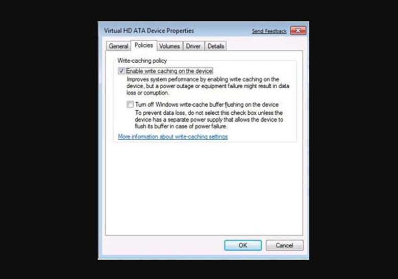 Kích hoạt Write caching cách làm nhanh máy tính Win7