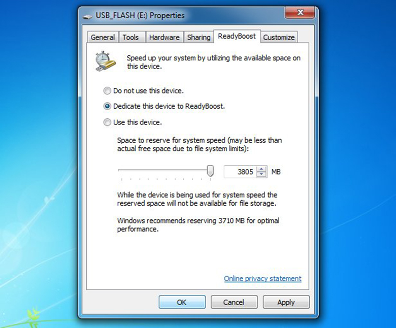Tùy chỉnh ReadyBoot cách làm máy tính Win 7 chạy nhanh hơn