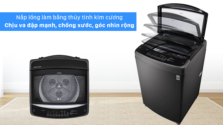 Nắp máy giặt-Máy giặt LG Inverter 15.5 Kg T2555VSAB lồng đứng