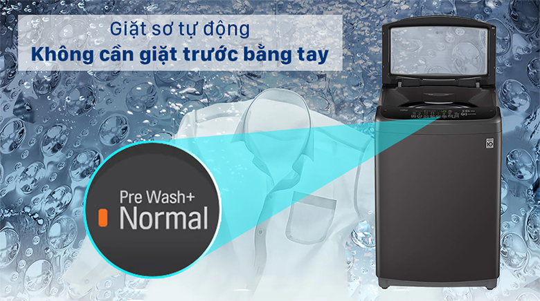 Chương trình giặt sơ-Máy giặt LG Inverter 15.5 Kg T2555VSAB lồng đứng