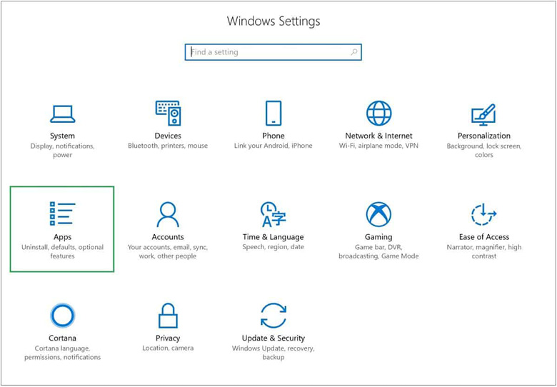 Thay đổi Windows Settings mặc định cũng rất đơn giản mà không mất nhiều thời gian vào Settings chọn App