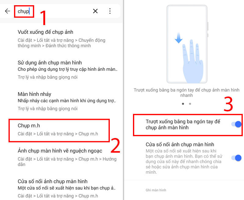 Cách chụp màn hình điện thoại Vivo Y11 sử dụng cử chỉ tay chụp nhanh chóng