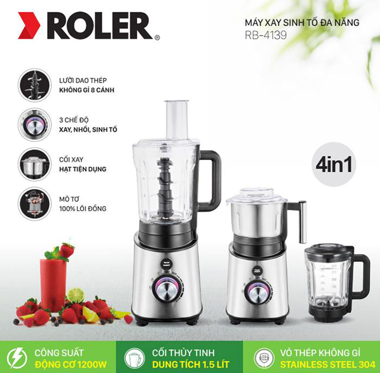Máy xay sinh tố đa năng Roler RB-4139 thông tin chi tiết sản phẩm bạn nên biết