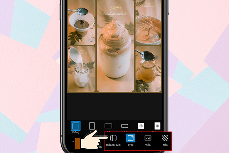 Cách ghép ảnh trên điện thoại Oppo bằng PicsArt bước 5