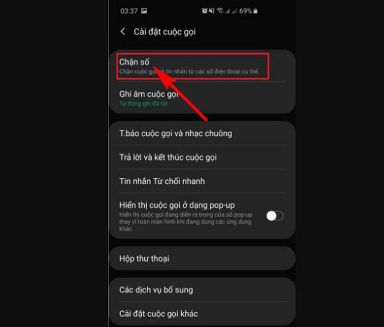 Cách chặn số điện thoại lạ trên Nokia ấn vào chặn số