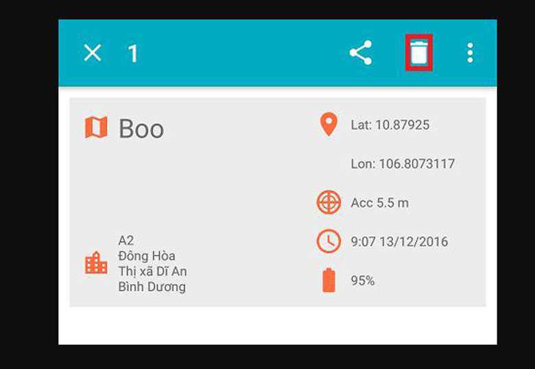 Phần mềm định vị điện thoại Android dùng ứng dụng Tracker Devices Locator ngừng theo dõi bằng cách bạn xóa bỏ 
