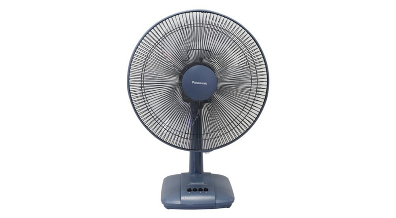 Quạt để bàn làm việc: Quạt bàn Panasonic màu xanh F-400CB