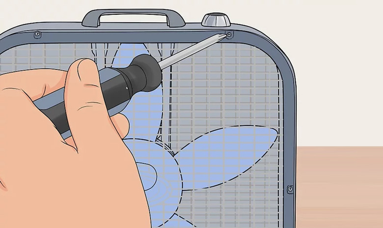 Cách tháo quạt hộp và vệ sinh: Bước 6