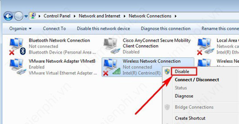 Khắc phục laptop mất biểu tượng wifi: Chỉnh sửa cài đặt Wifi bước 3