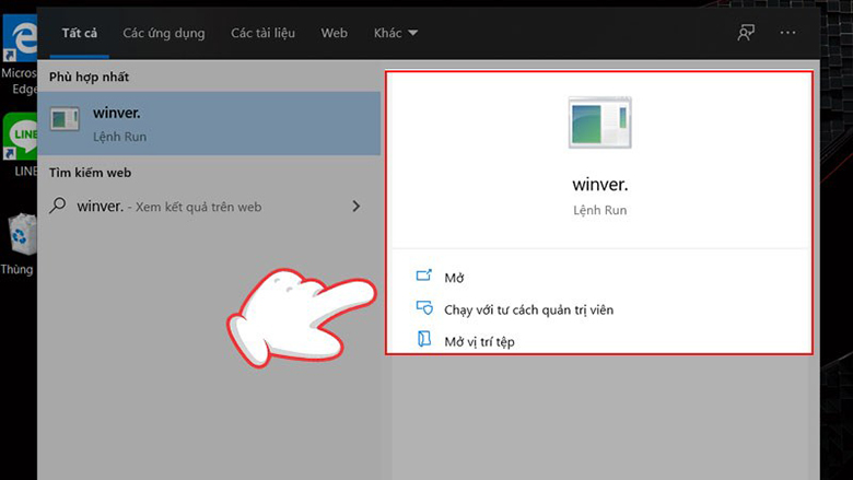 Cách kiểm tra phiên bản Win 10 bằng cách sử dụng lệnh