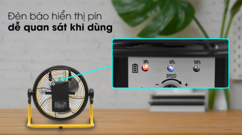 Quạt tích điện vừa dùng vừa sạc có sao không: nên chọn quạt có báo dung lượng pin