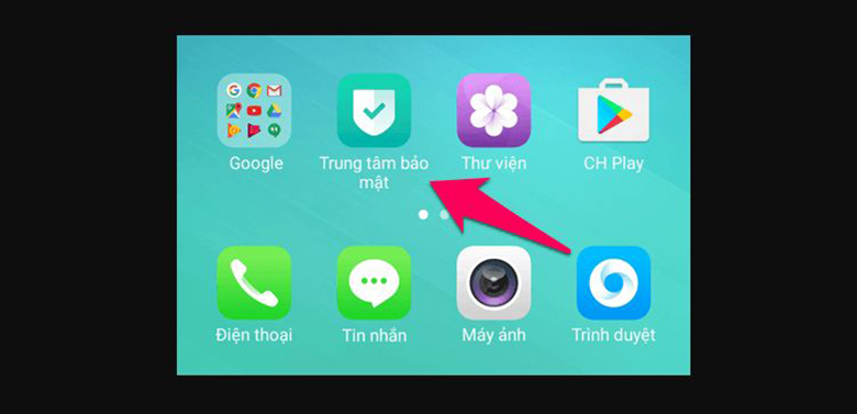 Cách tăng dung lượng điện thoại Oppo bằng việc dọn bộ nhớ vào Menu ứng dụng chọn Trung tâm bảo hành