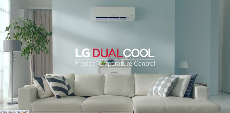 Thiết kế trang nhã - Điều hòa LG 1 chiều Inverter 9200 BTU V10ENW1