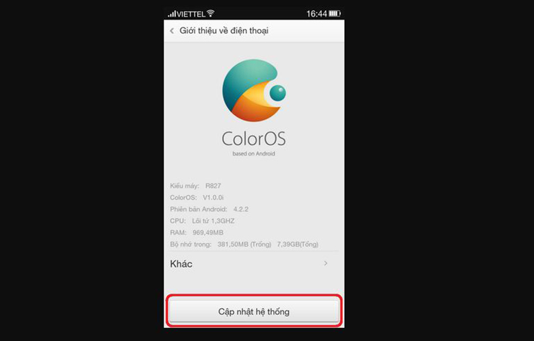 Cách tăng dung lượng cho điện thoại Oppo nên chuyển đổi phân vùng cho ổ chọn cập nhật lại hệ thống