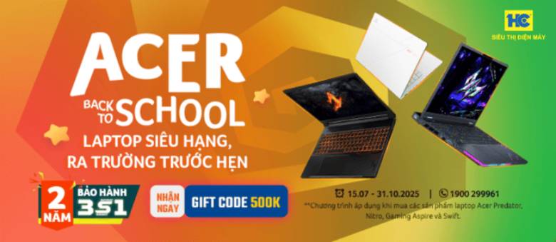 Acer Back To School 2025: Laptop Siêu Hạng - Ra Trường Trước Hẹn