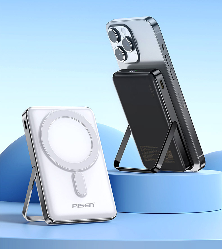 Sạc dự phòng PISEN QUICK - PowerMag 30W 10000mAh có màn hình - TP-D080(GLB) nhỏ gọn