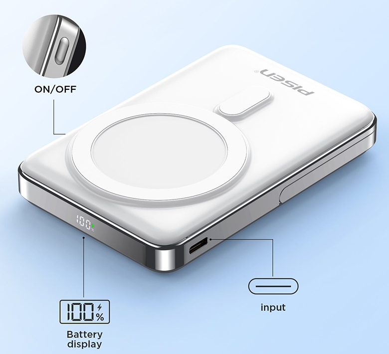 Sạc dự phòng PISEN QUICK - PowerMag TP-D080(GLB)