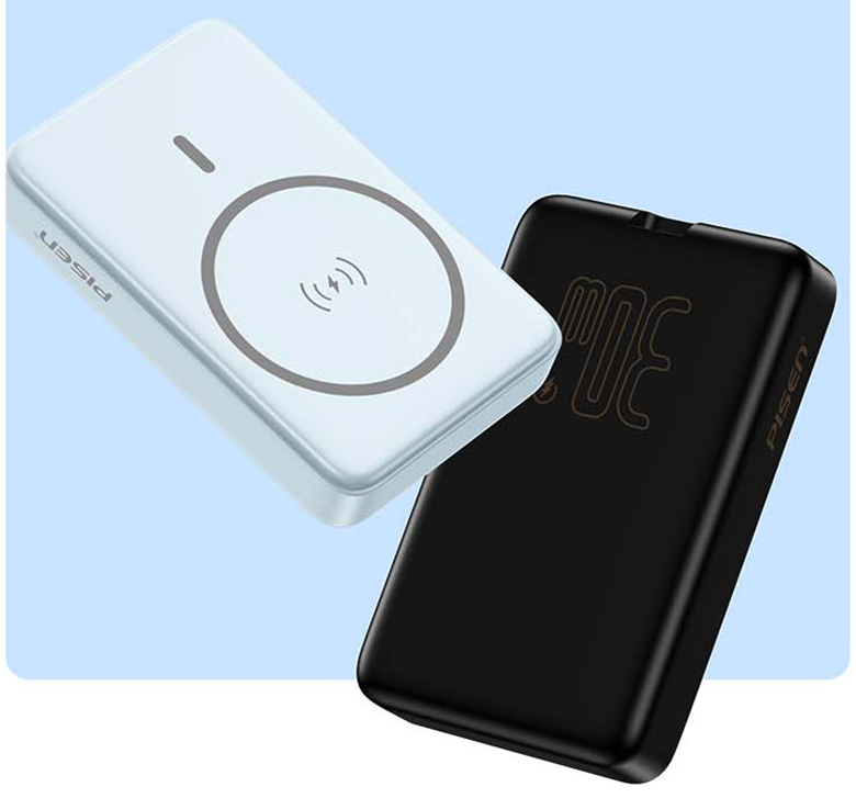 Sạc dự phòng Pisen Quick - PowerMag 30W 10000mAh Type-C TP-D113(GLB) nhỏ gọn