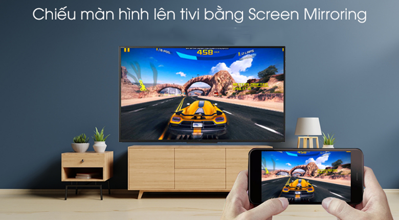 Chiếu màn hình điện thoại lên tivi - Smart Tivi Sharp 32 inch 2T-C32CE1X