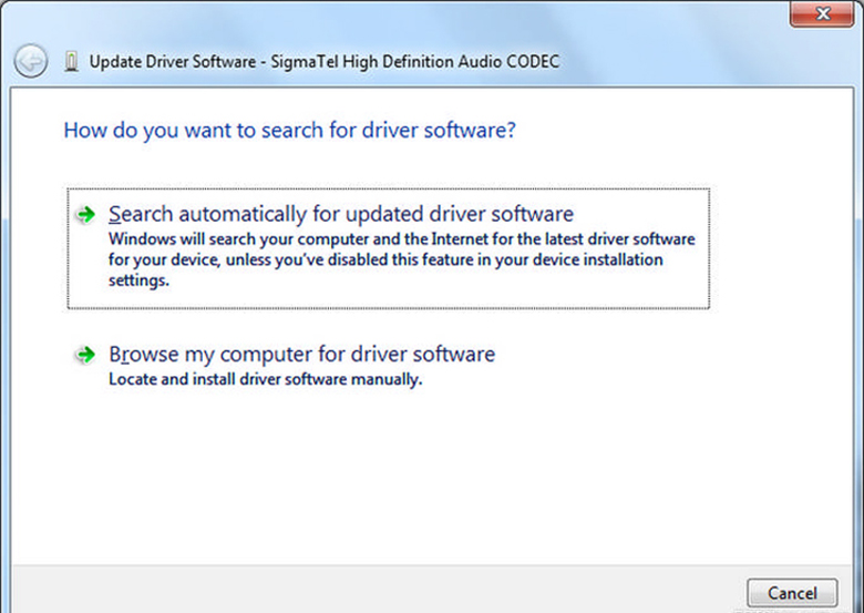 Chọn thư mục có file Driver vừa tải về & làm theo hướng dẫn để cập nhật nhanh chóng để cách tăng âm lượng loa laptop đúng chuẩn
