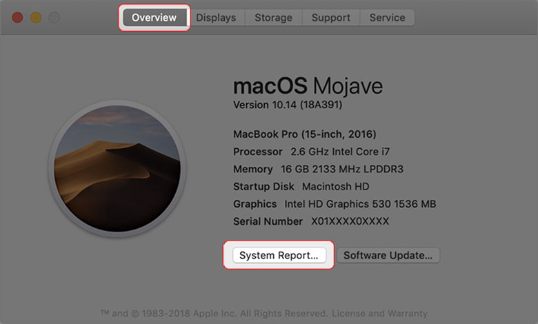 kiểm tra ổ cứng laptop là SSD hay HDD trên Macbook bước 2