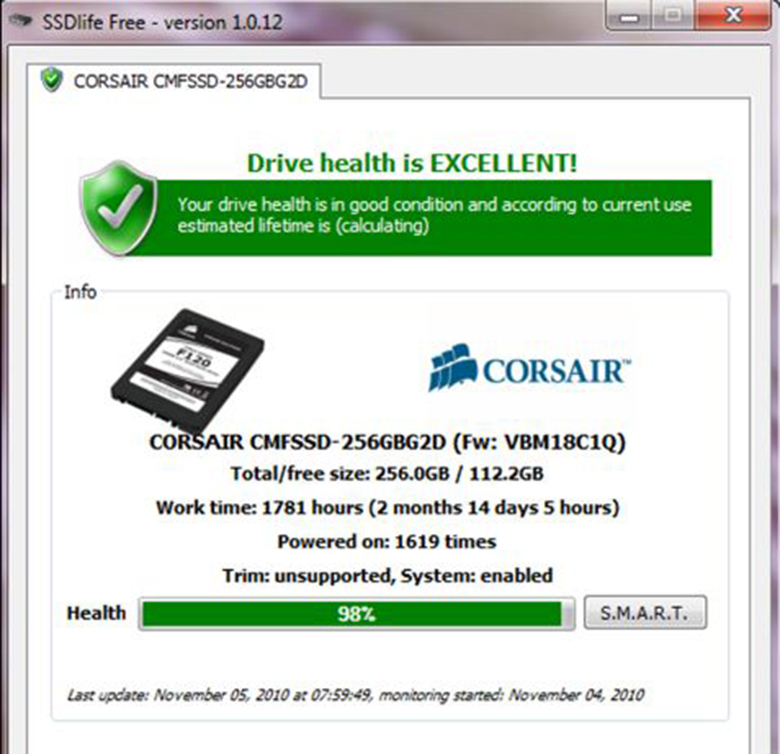 SSD Life xem ổ cứng máy tính qua phần mềm