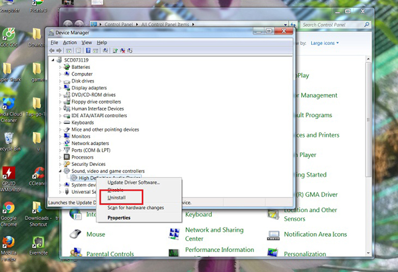 Laptop bị mất tiếng khắc phục gỡ Sound Driver cài lại hãy xóa đi