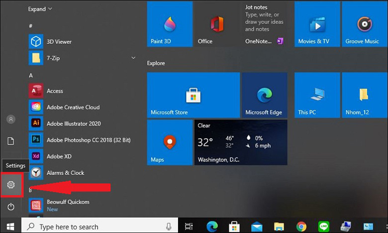 Bàn phím laptop không sử dụng được cách khắc phục hãy cài bàn phím nhấn phím Windows + I