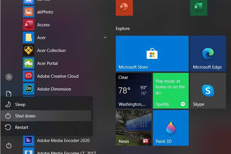Khắc phục laptop không nhận bàn phím rời bằng cách khởi động lại máy