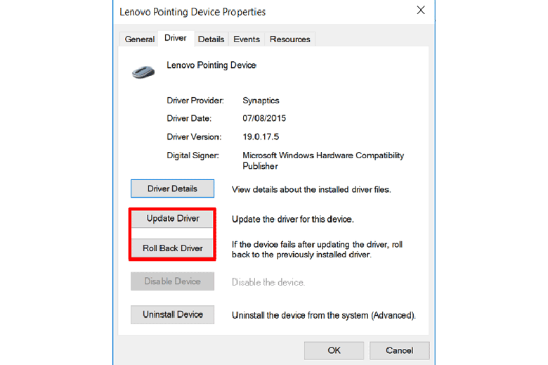 Khắc phục chuột cảm ứng không hoạt động bằng cách cập nhật driver