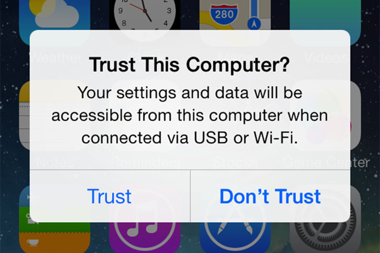 Cách kết nối máy tính với iPhone bằng USB bước 3