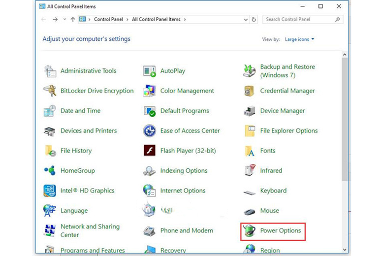 Khắc phục laptop bị tắt đột ngột bằng cách tắt Fast Startup bước 2