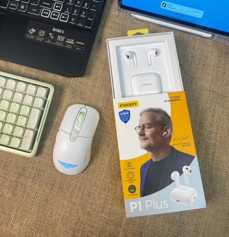 Tai nghe PISEN Buds P1Plus - Thiết kế công thái học, thoải mái cả ngày