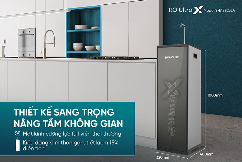 Máy lọc nước ion kiềm Hydrogen UltraX Sunhouse SHA8823LA