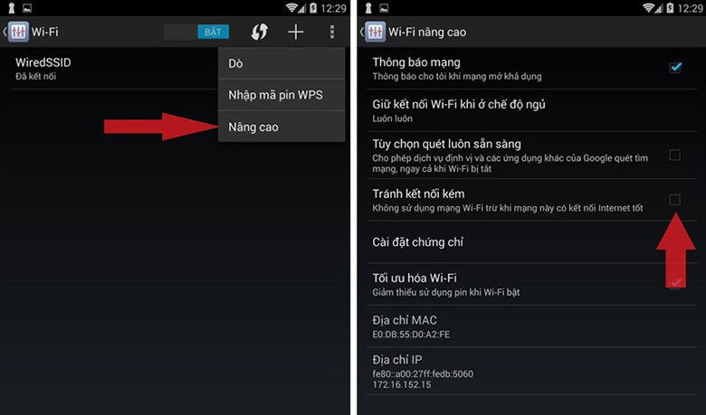 Cách làm wifi mạnh hơn cho điện thoại: Chủ động tránh kết nối với Wifi kém