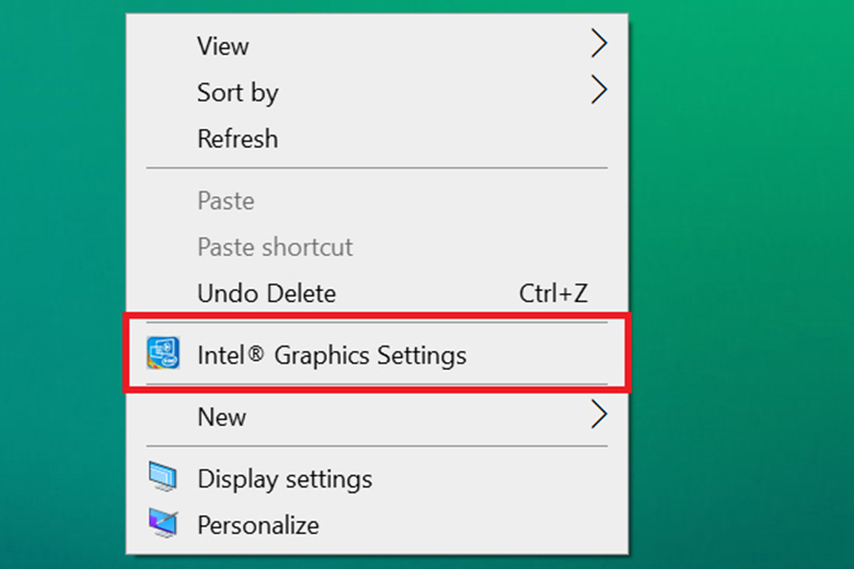 Cách chỉnh full màn hình laptop bằng Intel Graphics bước 1