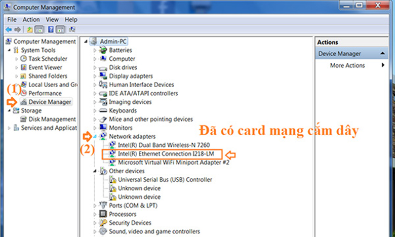 Cách chuyển từ mạng dây sang wifi cho laptop trực tiếp bước 2