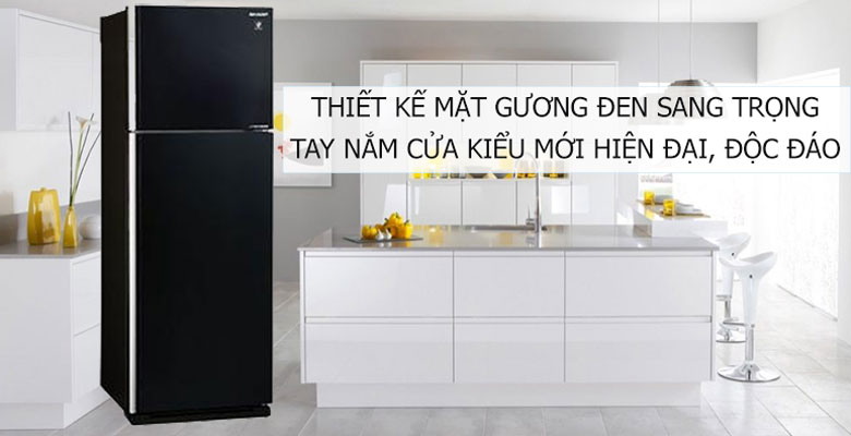 Có nên mua tủ lạnh Sharp: Tủ lạnh Sharp Inverter 394 lít SJ-XP435PG-BK