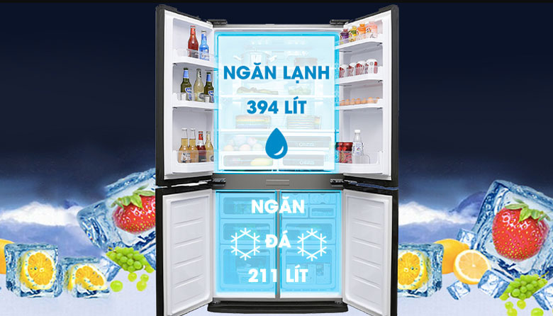 Có nên mua tủ lạnh Sharp: Tủ lạnh Sharp Inverter 605 lít SJ-FX680V-ST
